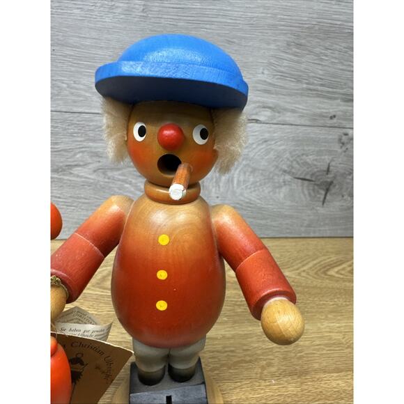 Vtg Holzkunst Christian Ulbricht Fisherman 8.25” Wood German Nutcracker - Picture 10 of 12